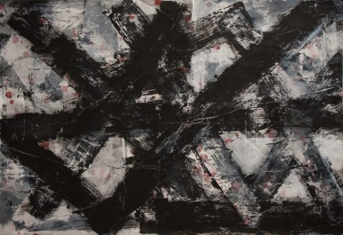 Sperrung. 2022
Mischtechnik auf Papier
55 x 85