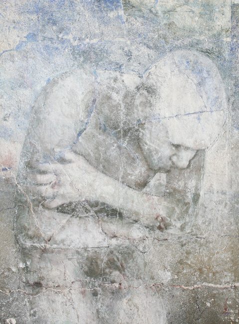Rufer. 2010, Erden und Pigmente auf Photo, 83 x 61 cm