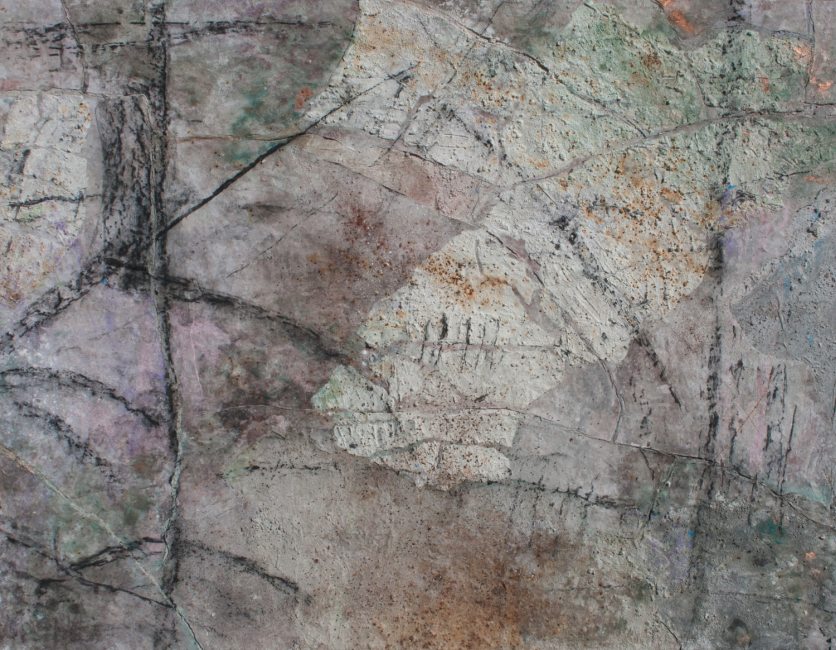 Tagtraum 24-08-16. 2016, Erden und Pigmente auf Japan- und Seidenpapier, 78 x 101 cm