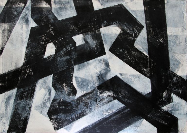 Im Moment davor 2025
Chinesische Tusche, Gouache, auf Leinwand 70 x 100 cm